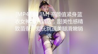 [MP4/ 823M] 高颜值紧身蓝衣女神约到酒店，甜美性感精致苗条，爱抚挑逗美腿滑嫩销魂